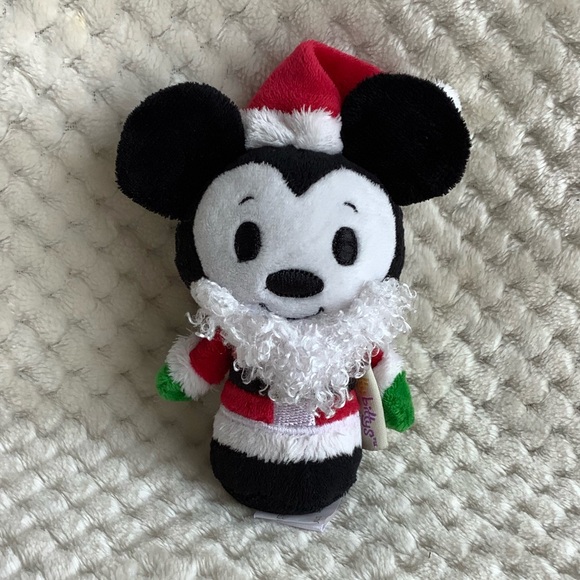 Hallmark itty bittys Plush Santa Mickey Mouse Stuffed Animal Toy - Picture 1 of 13
